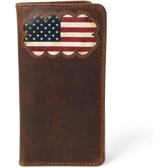 Genuine Leather Long Vintage Wallet Checkbook Card Case Holder For Men's